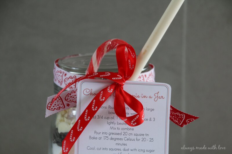 chocolate brownie in a jar 