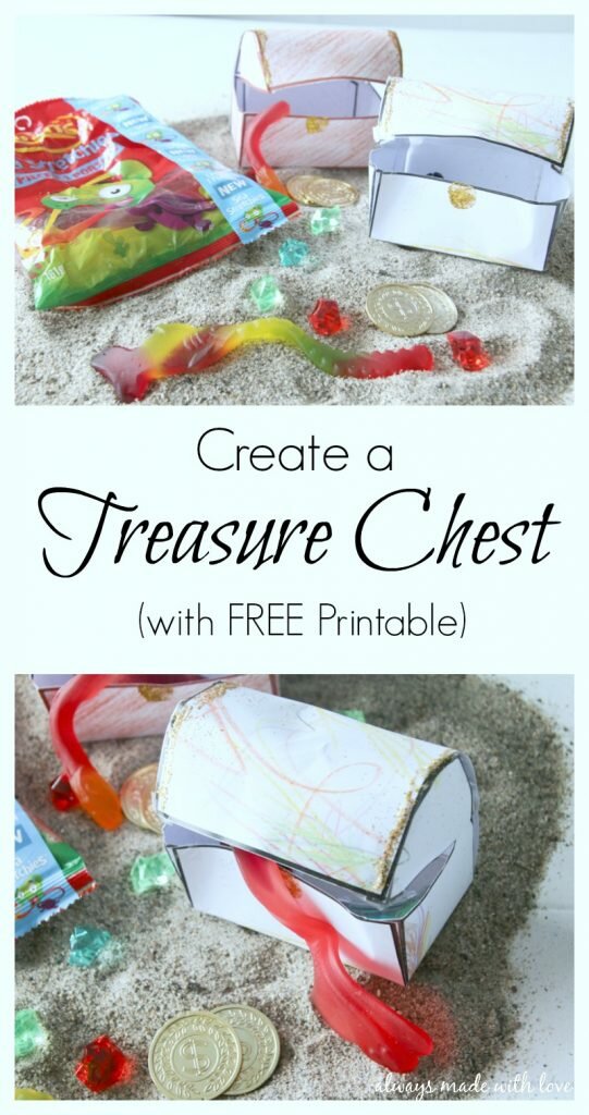 create a treasure chest with free printable