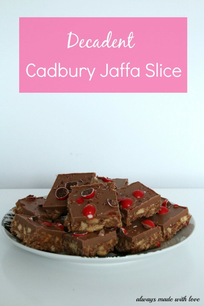 Decadent Cadbury Jaffa Slice