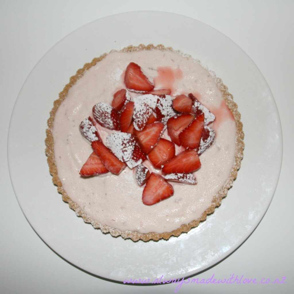 Strawberry Ice Cream Tart 