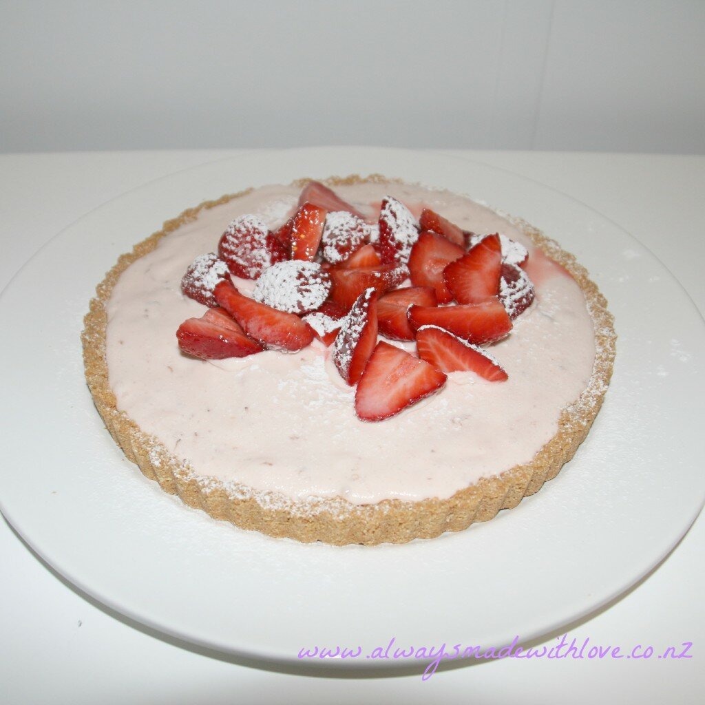 Strawberry Ice Cream Tart 